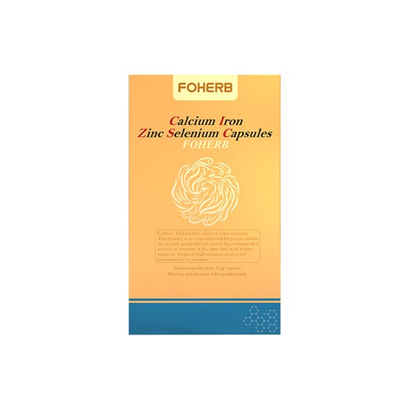 Foherb Calcium Iron Zinc Selenium Mineral Complex 60 Capsules China Supplement