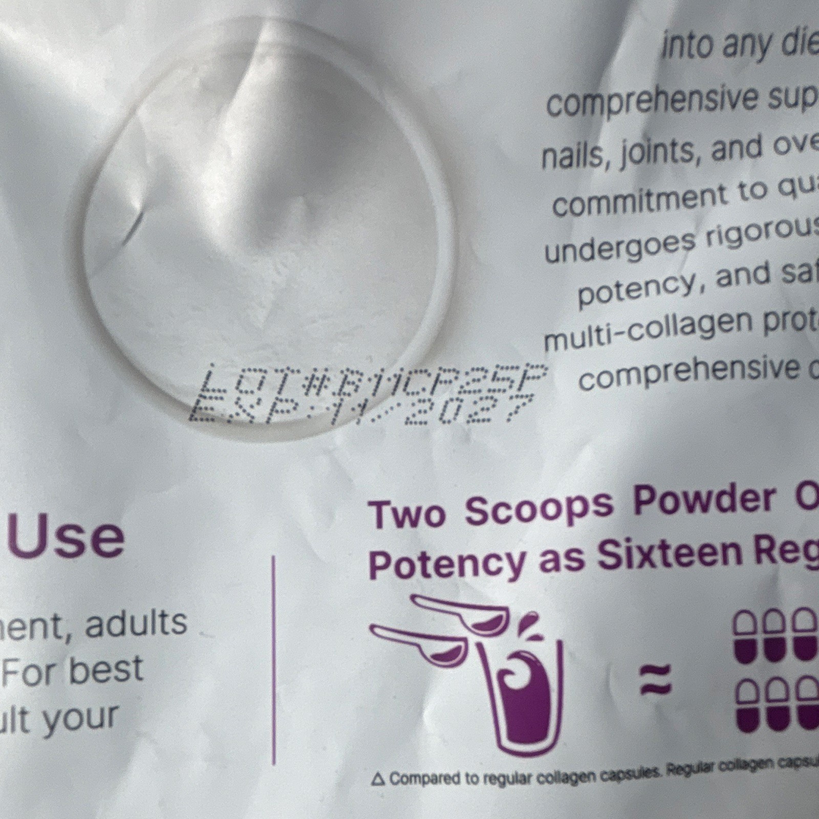 Micro Ingredients Multi Collagen Peptides I II III V X Unflavored Powder 2 lb