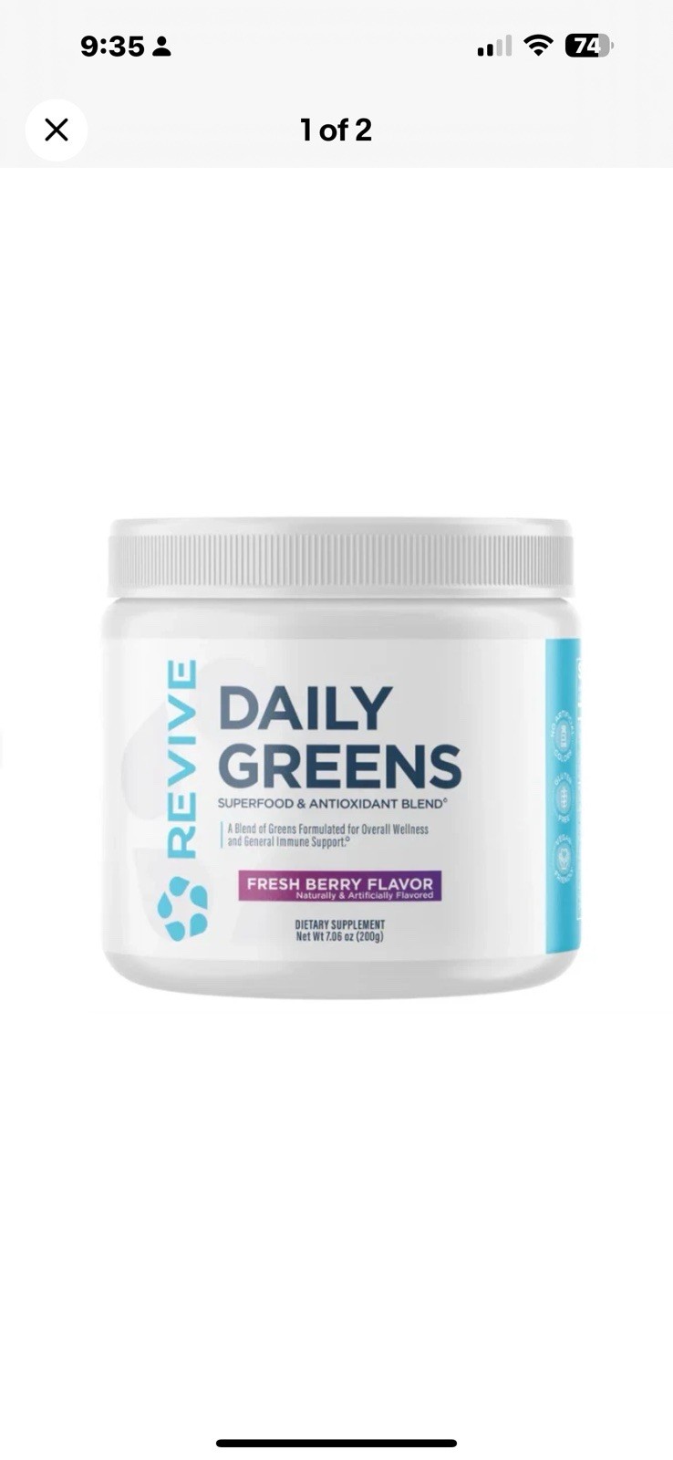 Revive Daily Greens Superfood and antioxidant. Exp 12/26