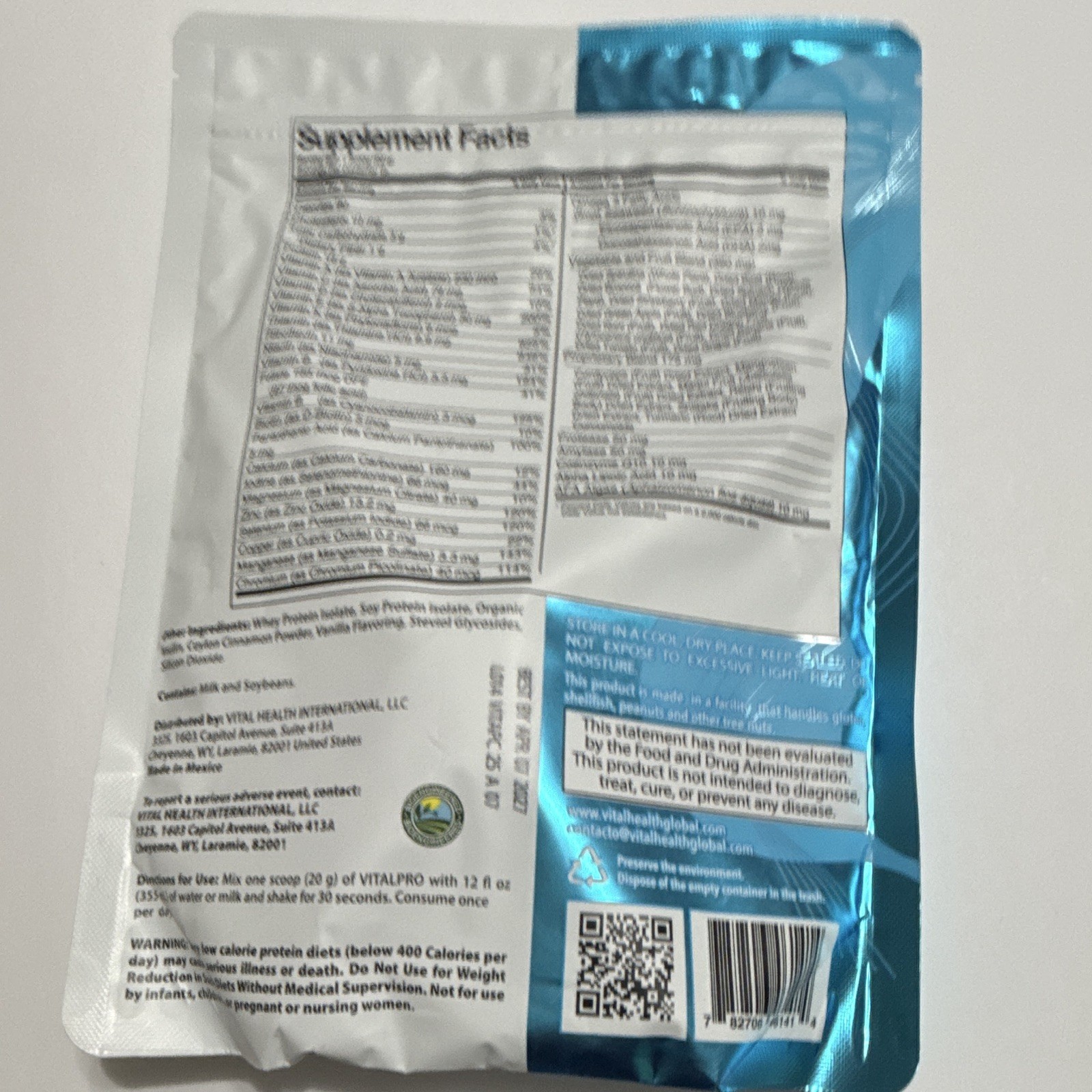 VitalHealth VITALPRO Vanilla Powder Dietary Supplement 10.6 oz Keto No Sugar