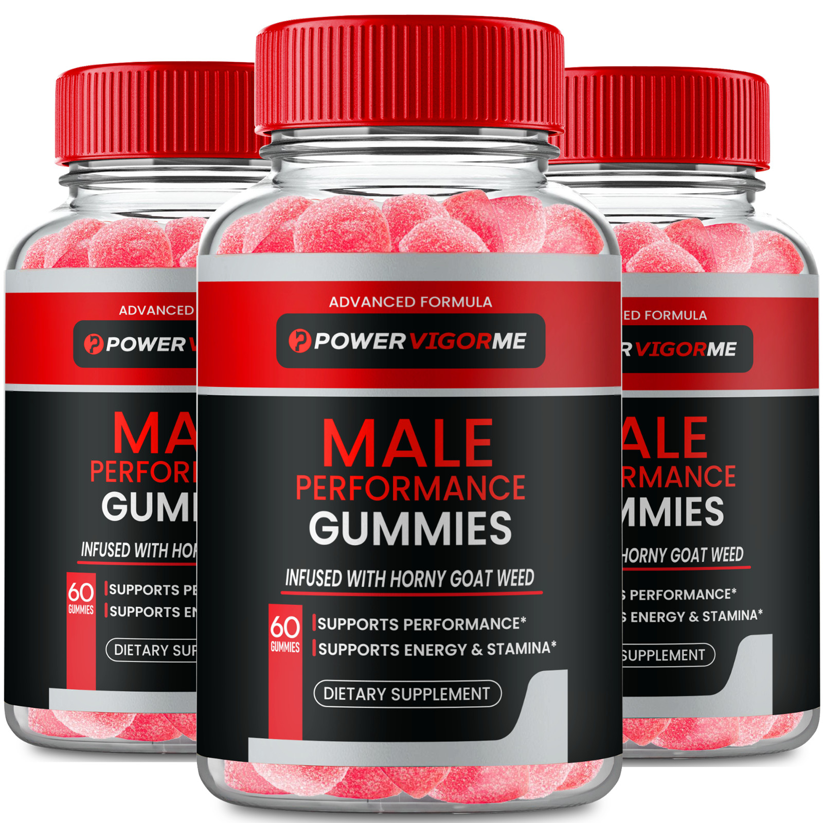 (3 Pack) Power Vigor Male Gummies, PowerVigor Supplement Gummy for Men Gummy