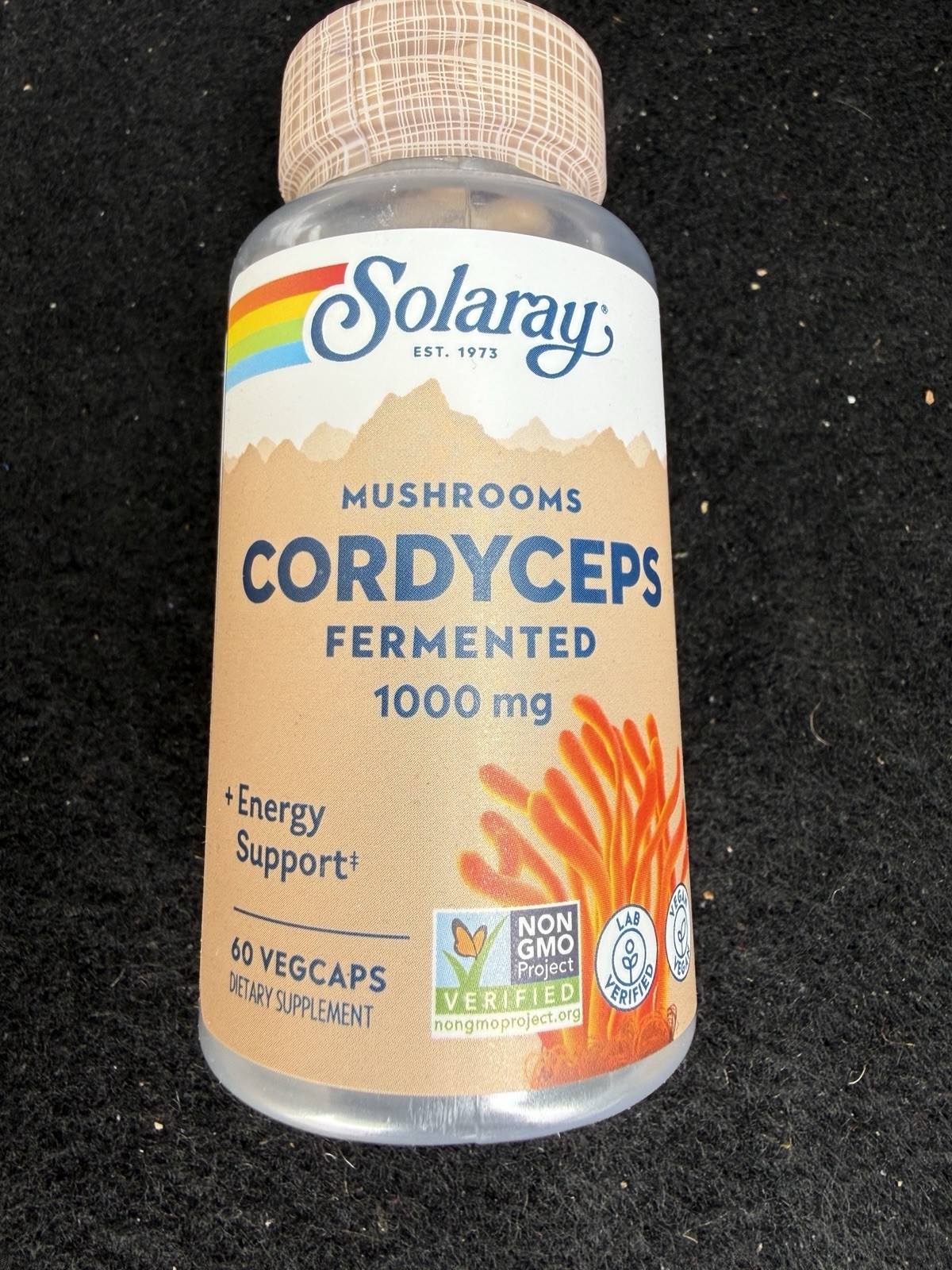 Solaray Cordyceps 1000mg Mushroom Extract 60 Capsules Exp 07/2026