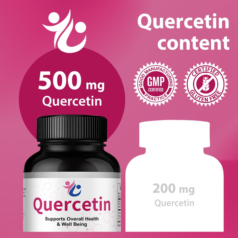 Respiratory Supplement,With Quercetin 500mg,Support Cardiovascular 120 Capsules
