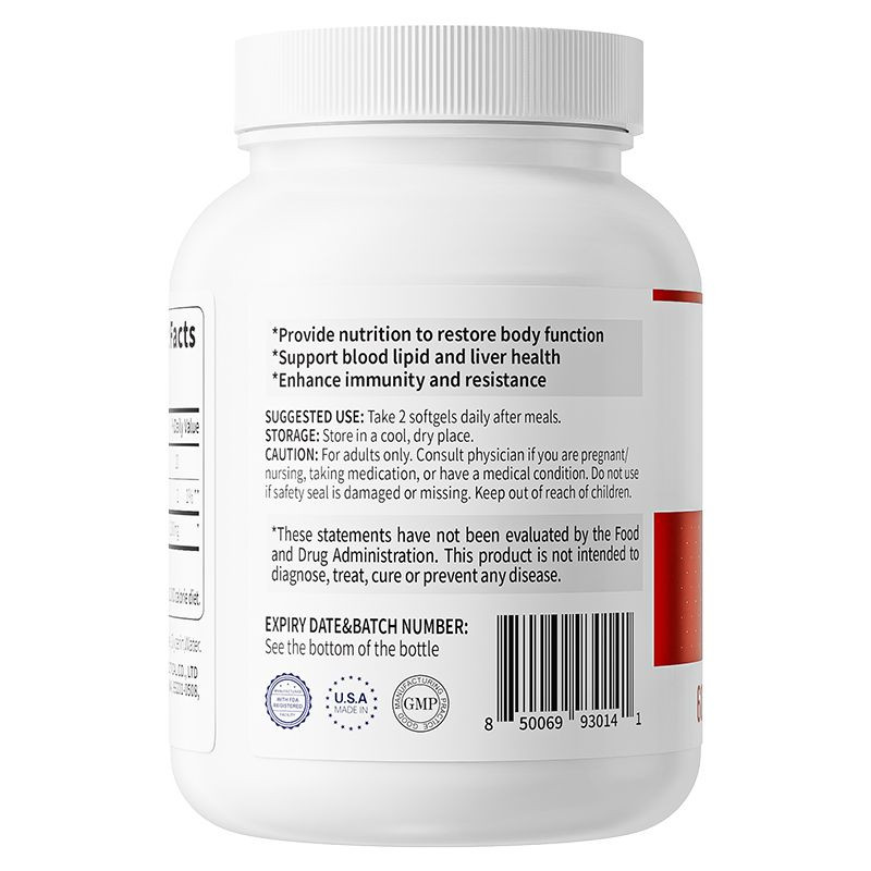 Organic Reishi Spore Oil with High Triterpene Content (≥28%)- Vinsic 60 Softgels