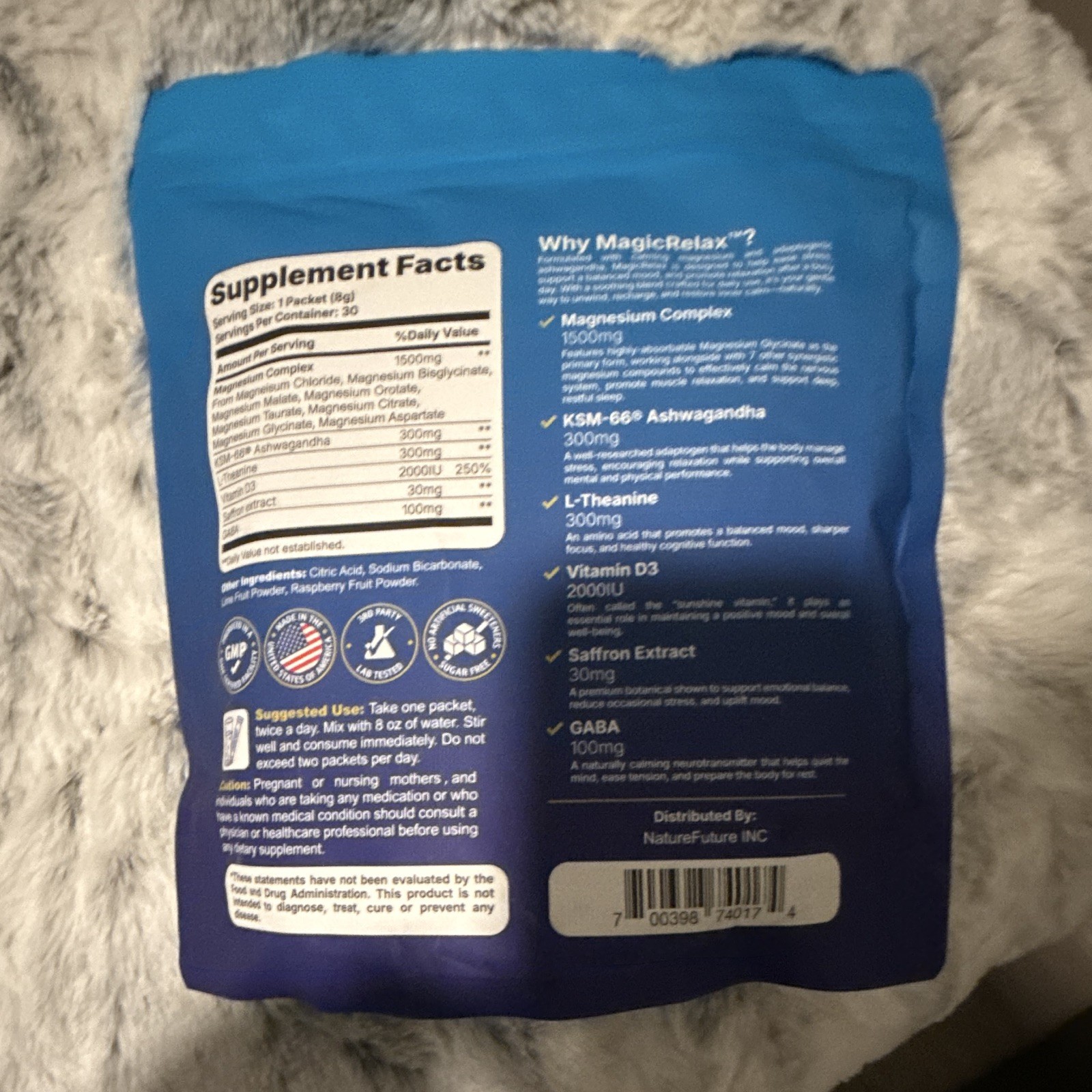yeshao MagicRelax 8-in-1 Magnesium Powder Raspberry Lemonade 30 04/2026