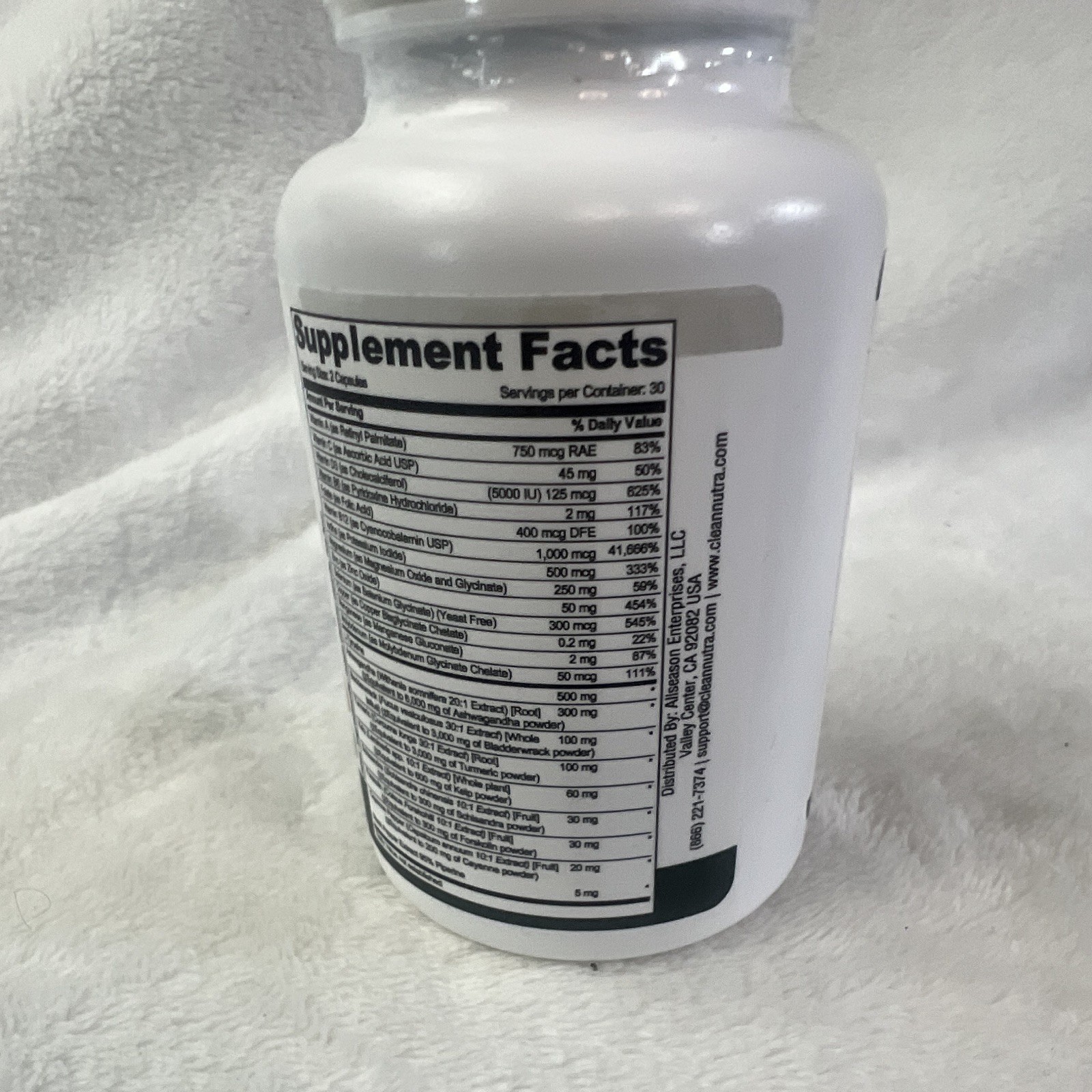 Clean Nutraceuticals Thyro Defend Thyroid Support Selenium Zinc Iodine 60 Caps