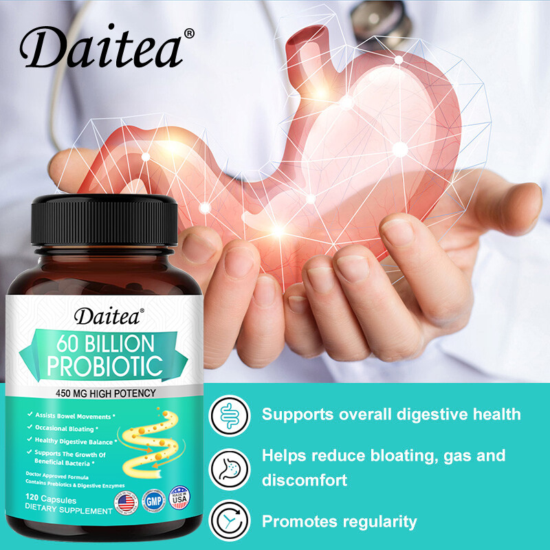 Probiotic & Prebiotic 60 Billion CFU Potency Immune Health 30 To 120 Capsules
