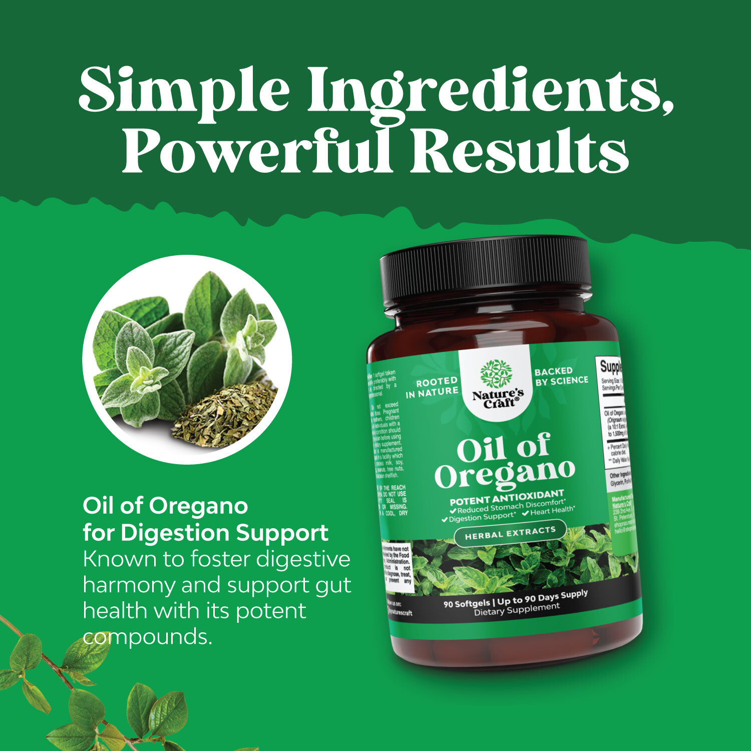 Pure Wild Oregano Oil Softgels – Oil of Oregano for Immune Support Heart Health