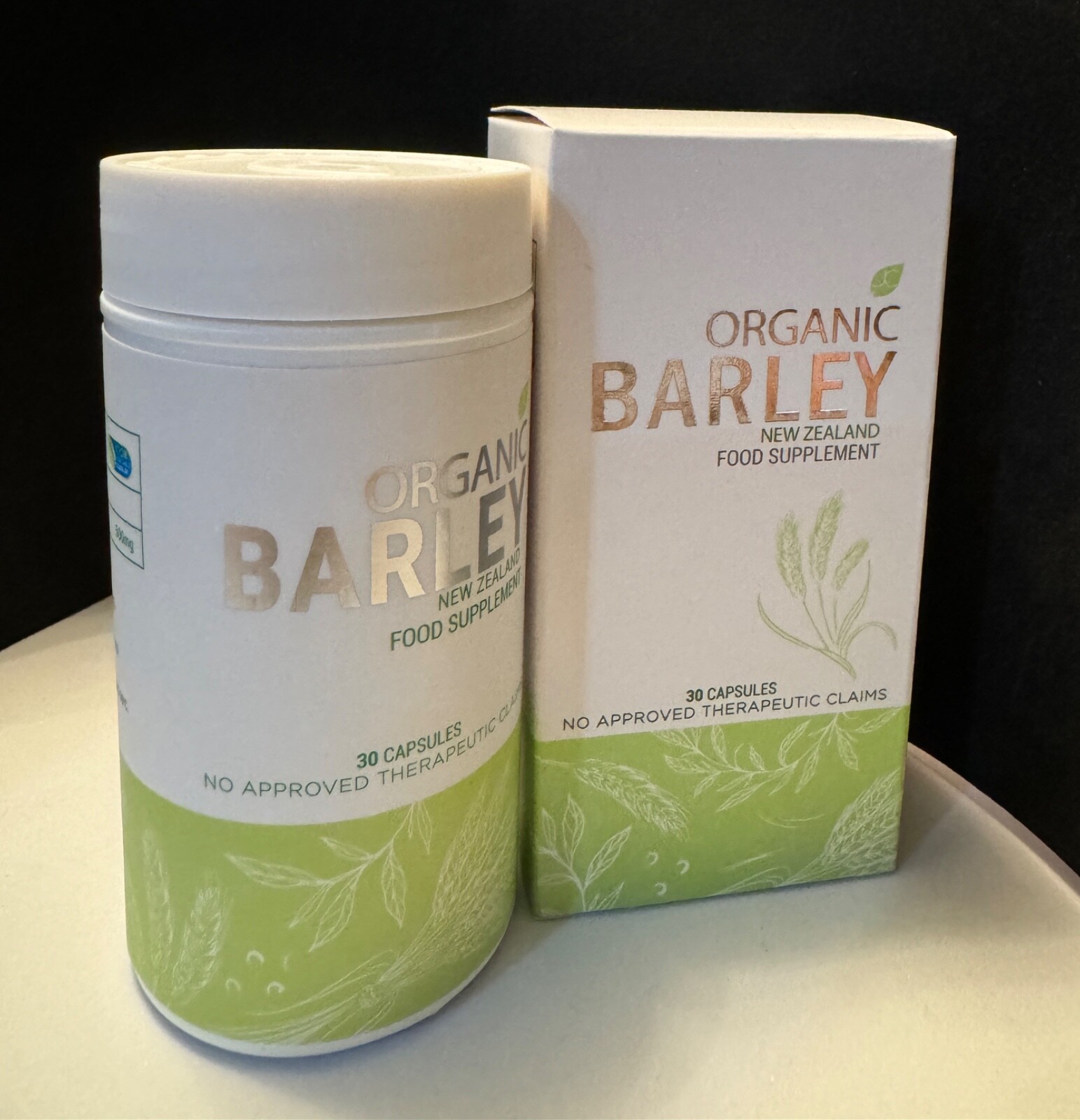 JC pure organic barley capsules from New Zealand