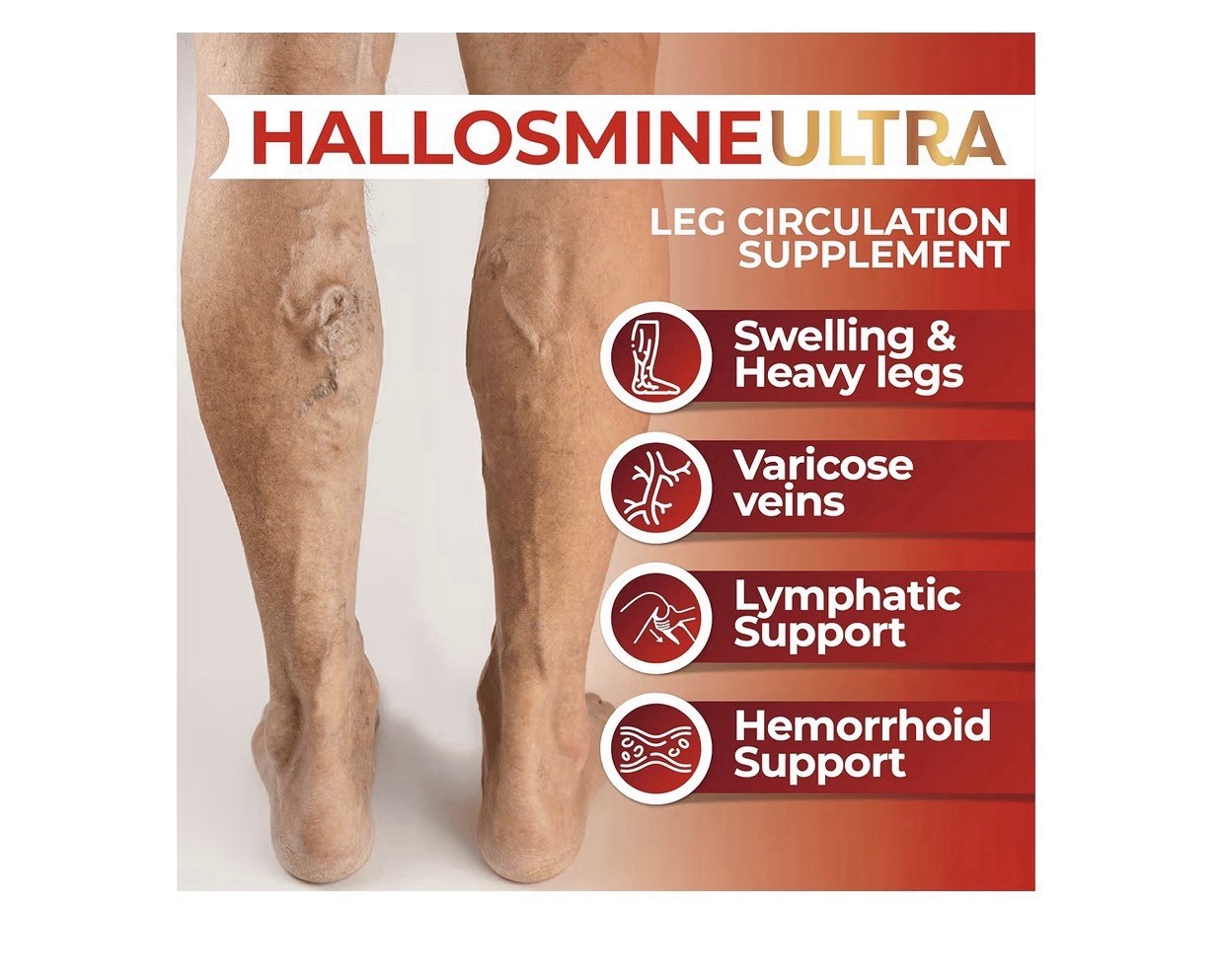 Hallusa Natural Hallosmine Ultra Plus Diosmin Hesperidin Circulation 60 Ct
