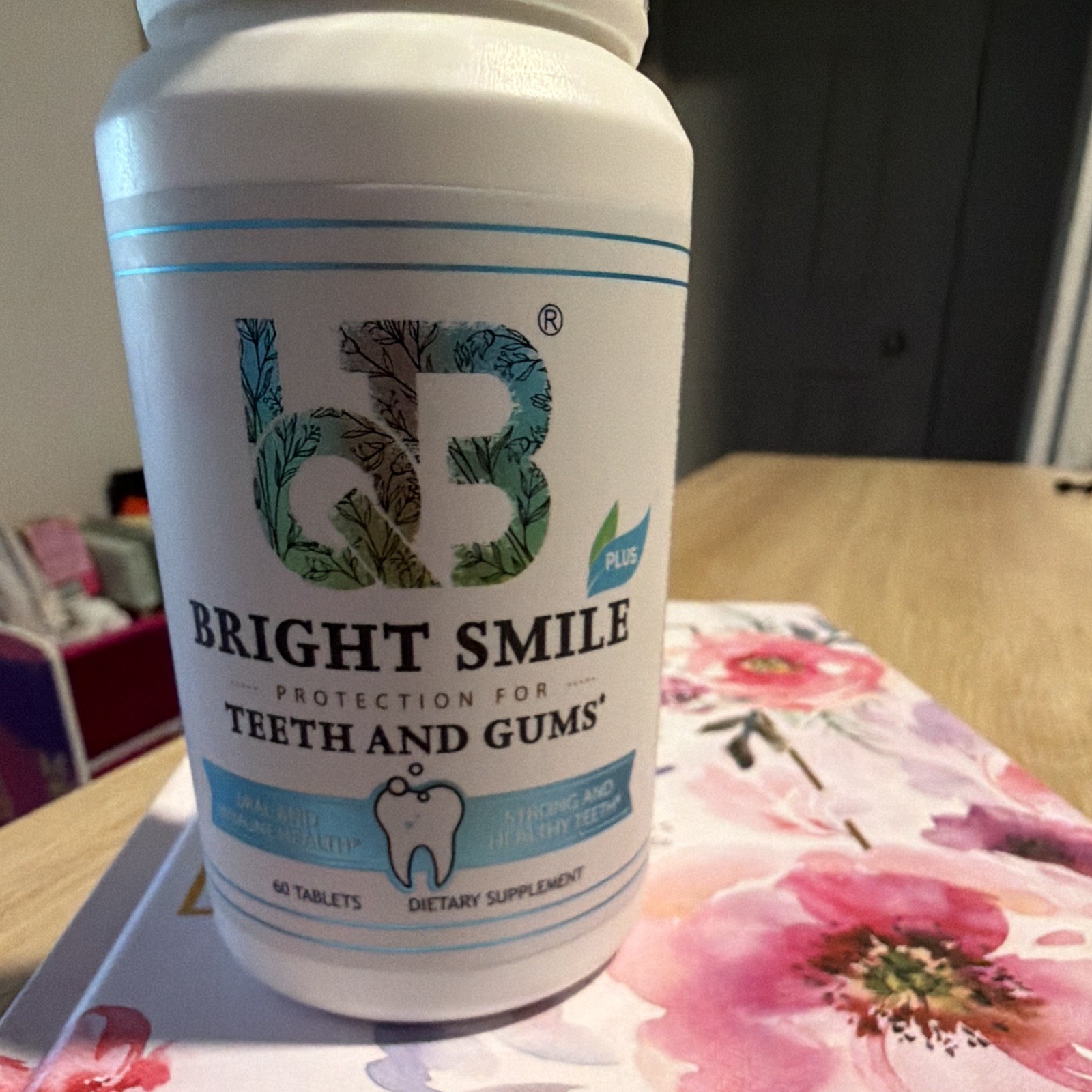 BRIGHT SMILE Teeth & Gums Supplement Tablets 60ct Exp 08/2026