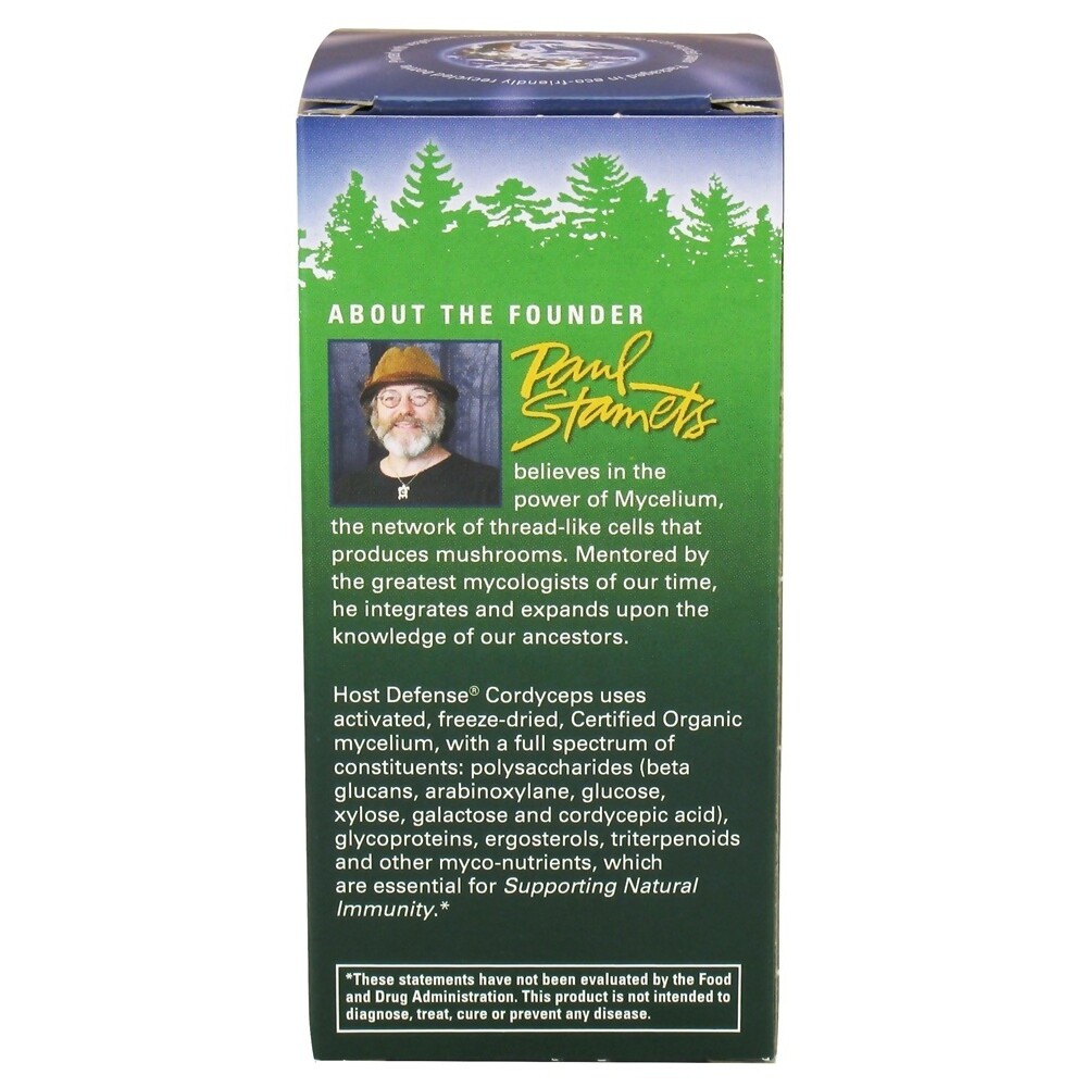 Fungi Perfecti Host Defense Cordyceps Energy Support, 60 Vegetarian Capsules