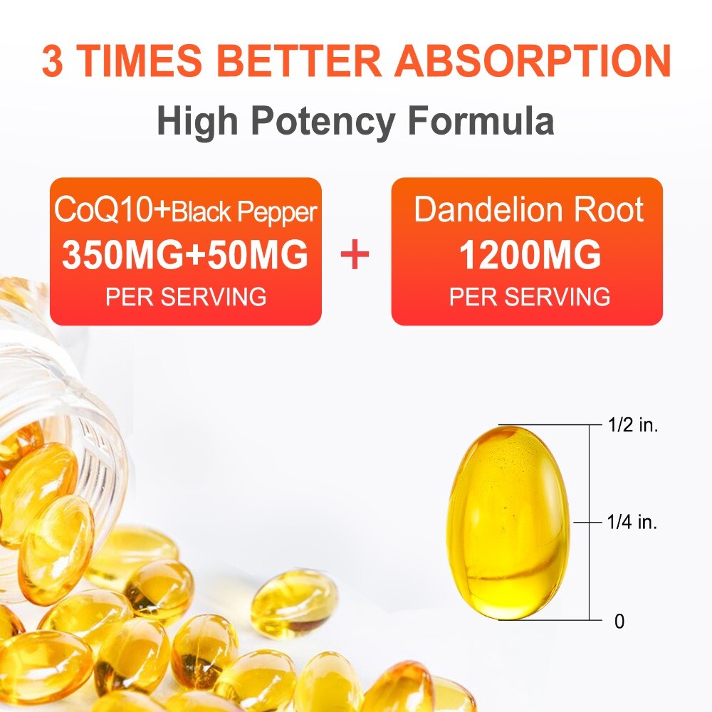 CoQ10 400mg, 120 Capsules, Non-GMO (Coenzyme Q10) Gluten Free/ NON GMO