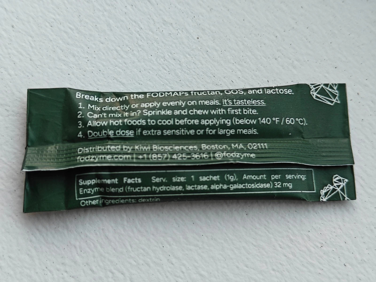 FODZYME On-The-Go Digestive Enzymes, 28-Dose Stick Pack