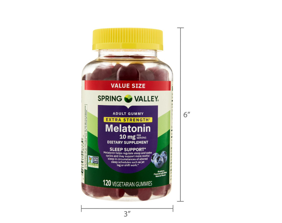 Spring Valley Vegetarian Melatonin Gummies- 10 mg- 120 ct