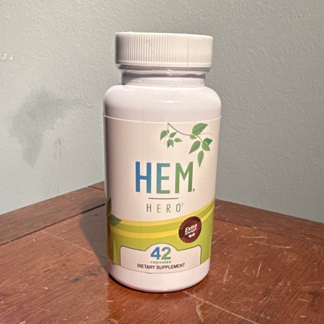 Hem Hero Blood & Circulatory Health Capsules 400mg 42 Ct Vegan