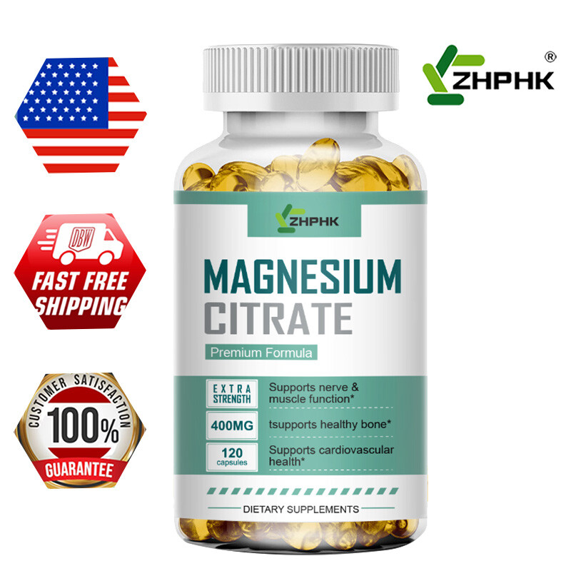 120pcs Magnesium Citrate- Brain & Nervous System,Healthy Bone Dietary Supplement