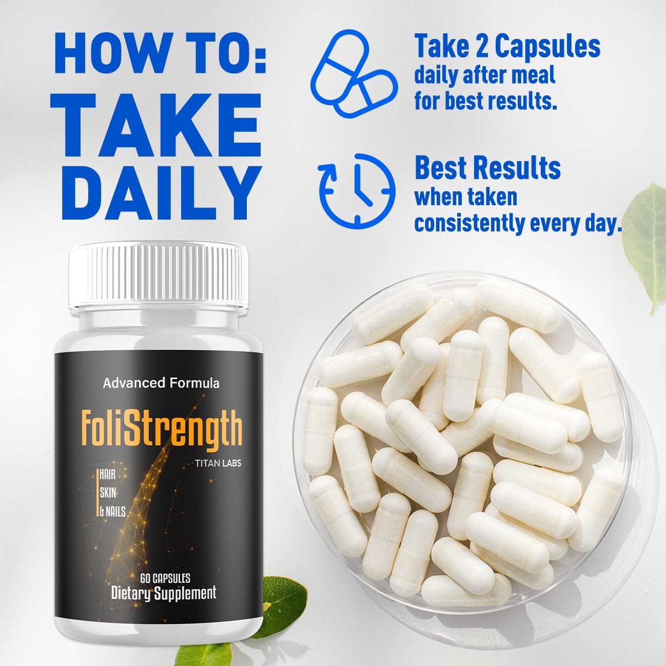 (2 Pack) FoliStrength Pills Advanced Healthy Hair Support Foli Strength 120 Caps