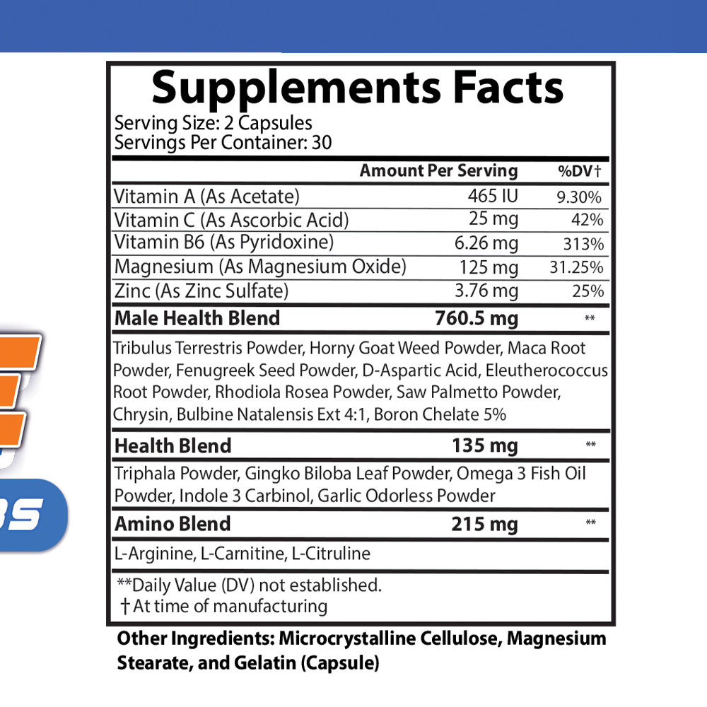 Angry Active Mens 23in1 Multi Vitamin Herbal Test Booster T Boost Supplement 2pk