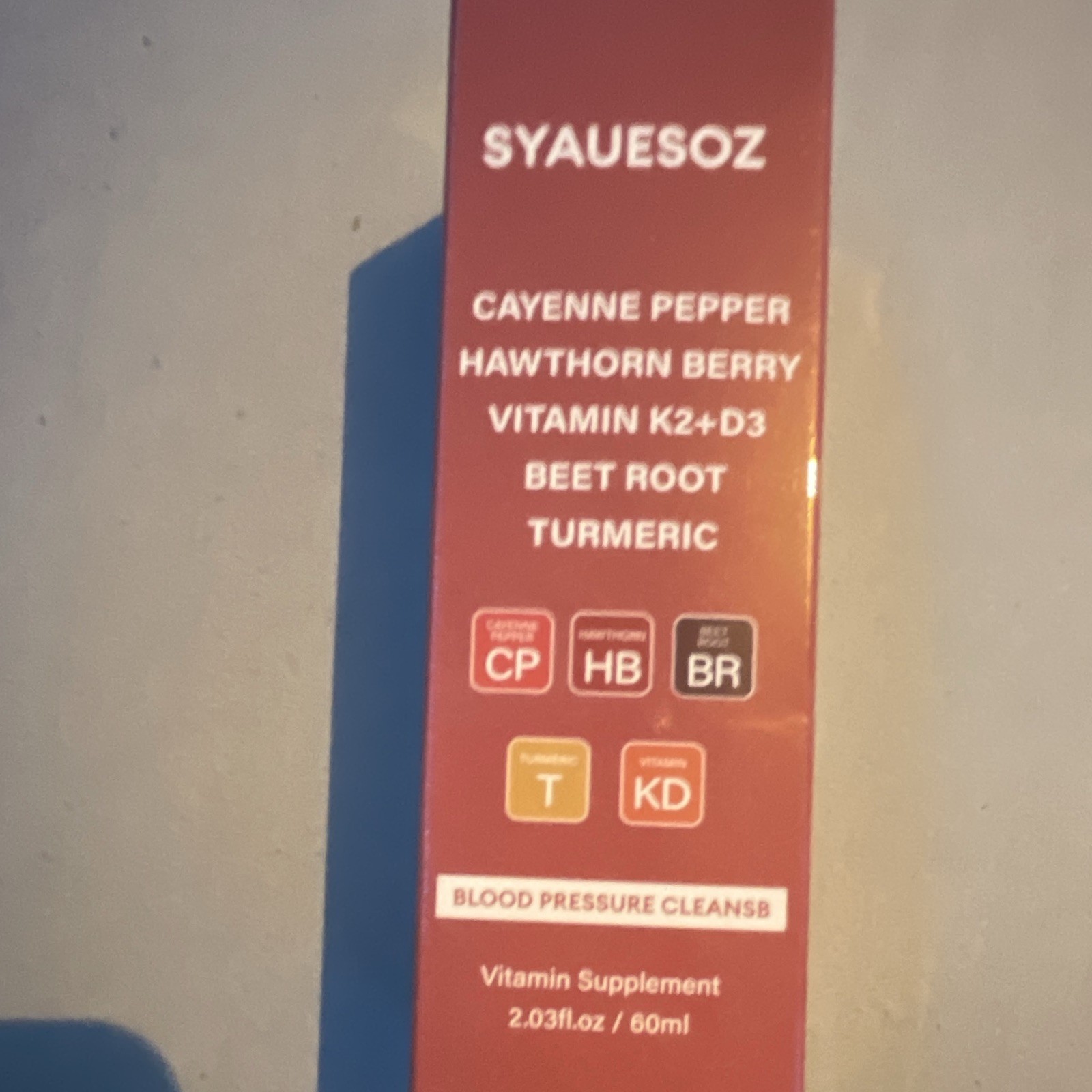 SYAUESOZ Blood Pressure Cleanse Liquid Vitamin Supplement D3 K2 2.03 fl oz