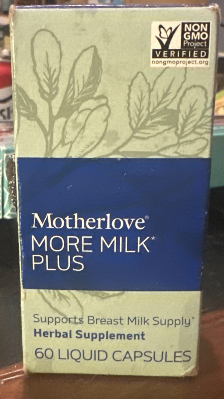 MotherLove MORE MILK MORING Supports Breast Milk Supply 60 Caps Exp 03/2026