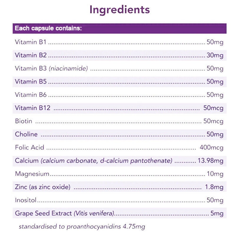 Vitamin B Complex, 60 Capsules With Minerals – High Potency Immune Support