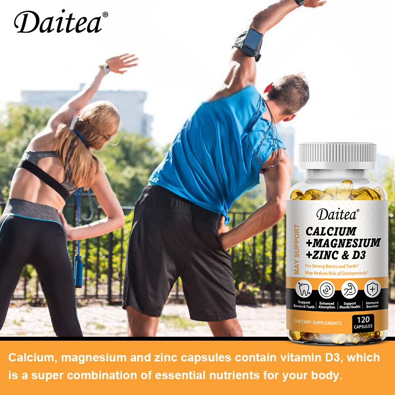 Calcium + Magnesium + Zinc and D3 Capsules – Strong Bones and Teeth