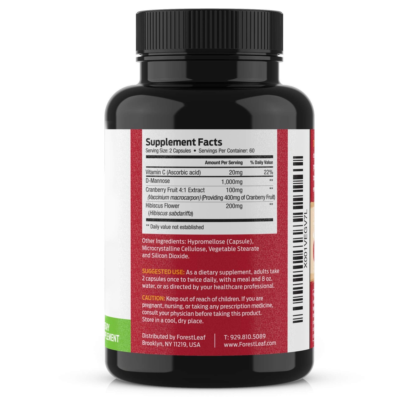 ForestLeaf D Mannose Supplements for Women & Men – 120 Count (Pack of 1)