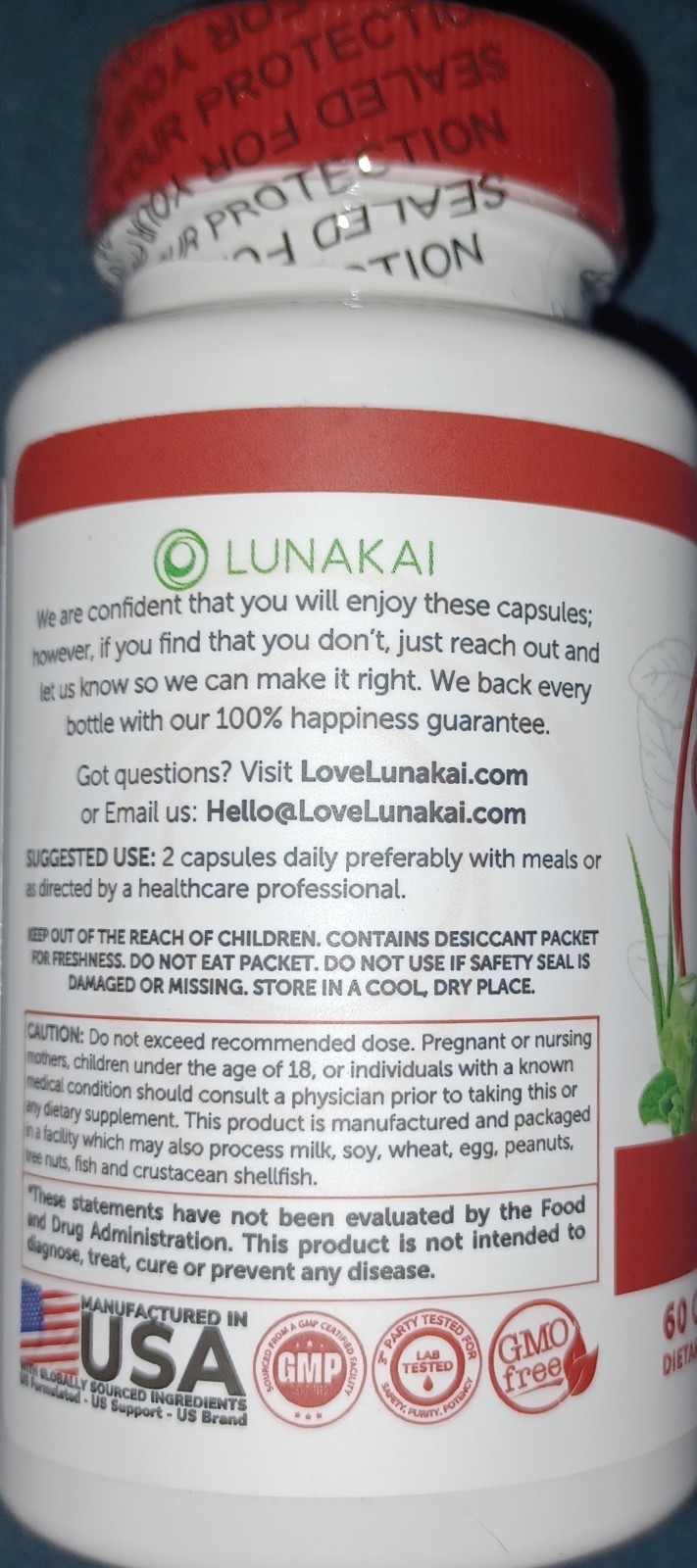 Lunakai USA Made Candida Cleanse Detox for Women & Men 11-in-1 Gut Cleanse 60ct