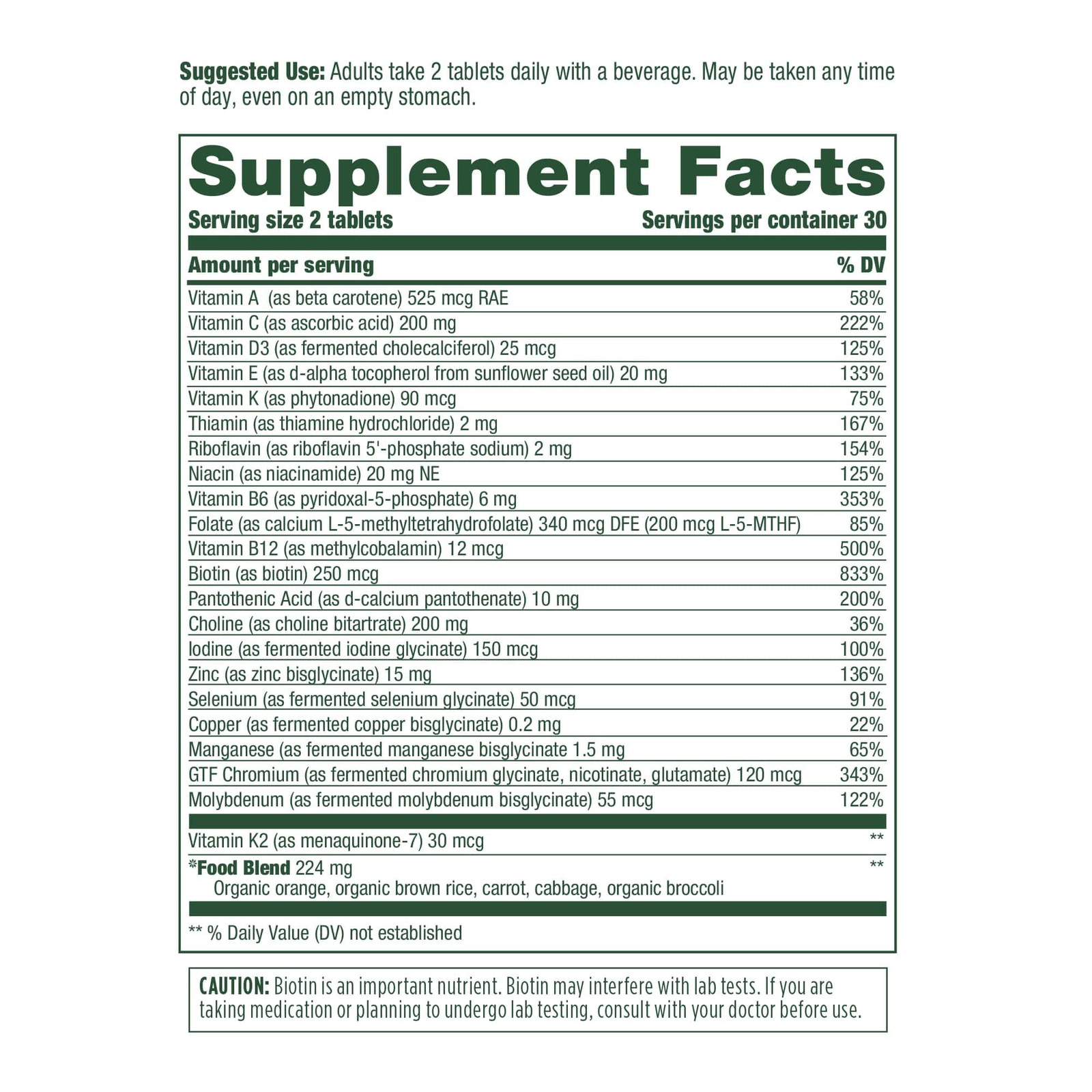 Mens 40+ Advanced Multivitamin 60 Tablet