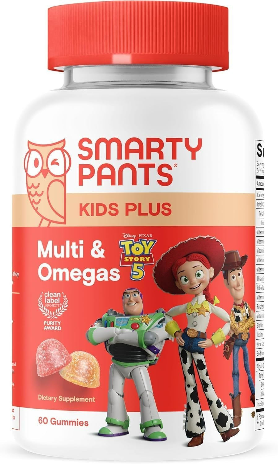 SmartyPants Kids Multivitamin Gummies Toy Story 5 Omega3 DHA EPA Vit D C E B12