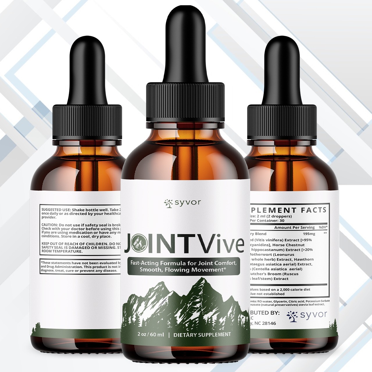 (3 Pack) Joint Vive Drops Advanced Joint Support Vitamin Supplement 90 Servings