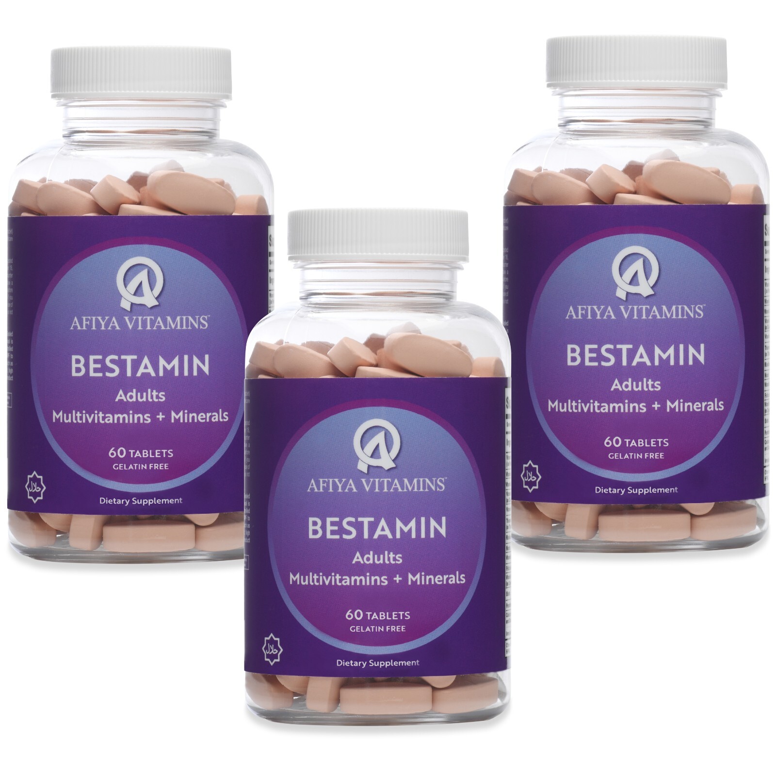 Bestamin Multivitamin Bundle, Certified Halal, 60 Tablets-Afiya Vitamins