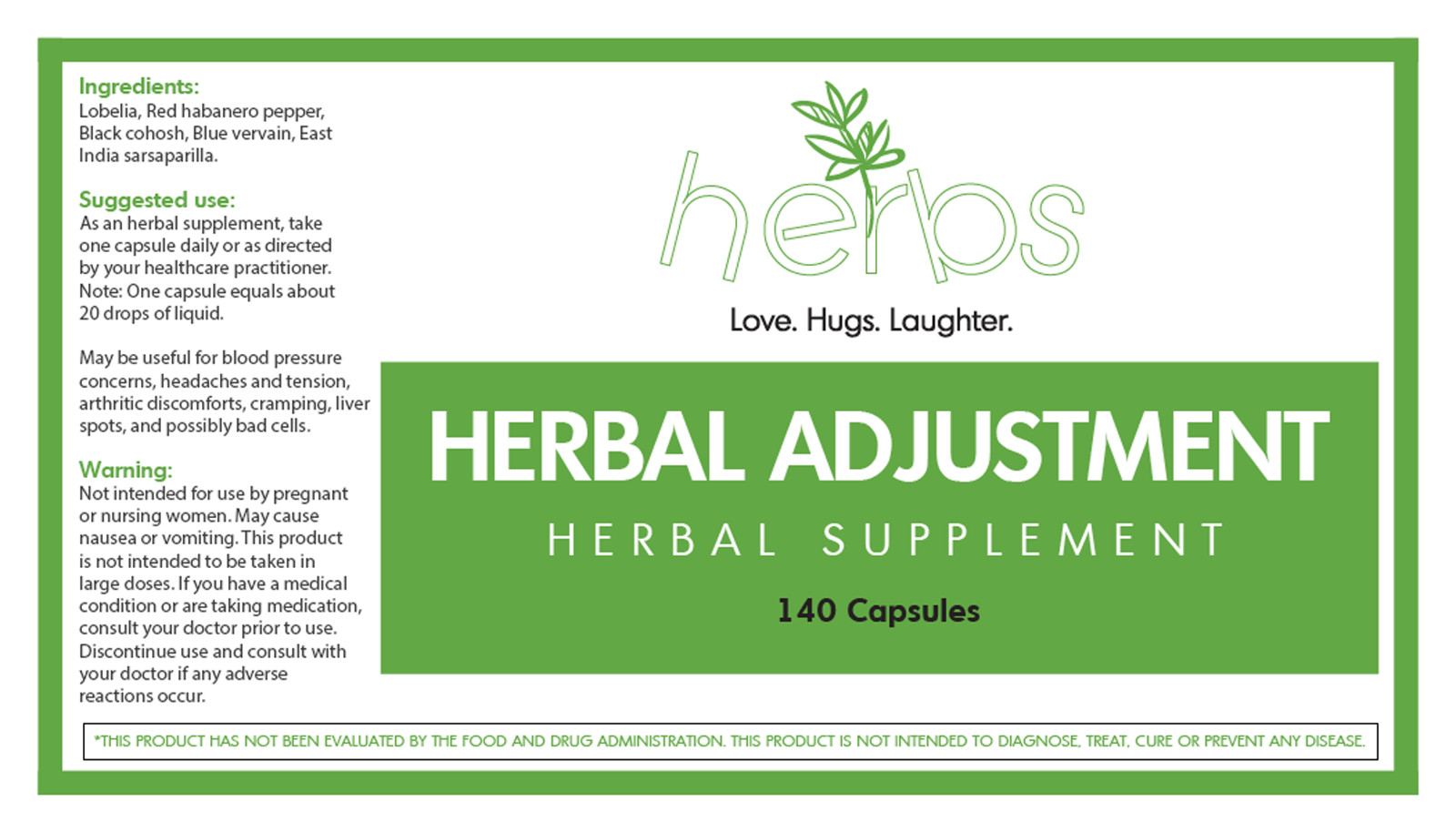 HERBAL ADJUSTMENT 4 oz | Natural herbal extract for blood pressure