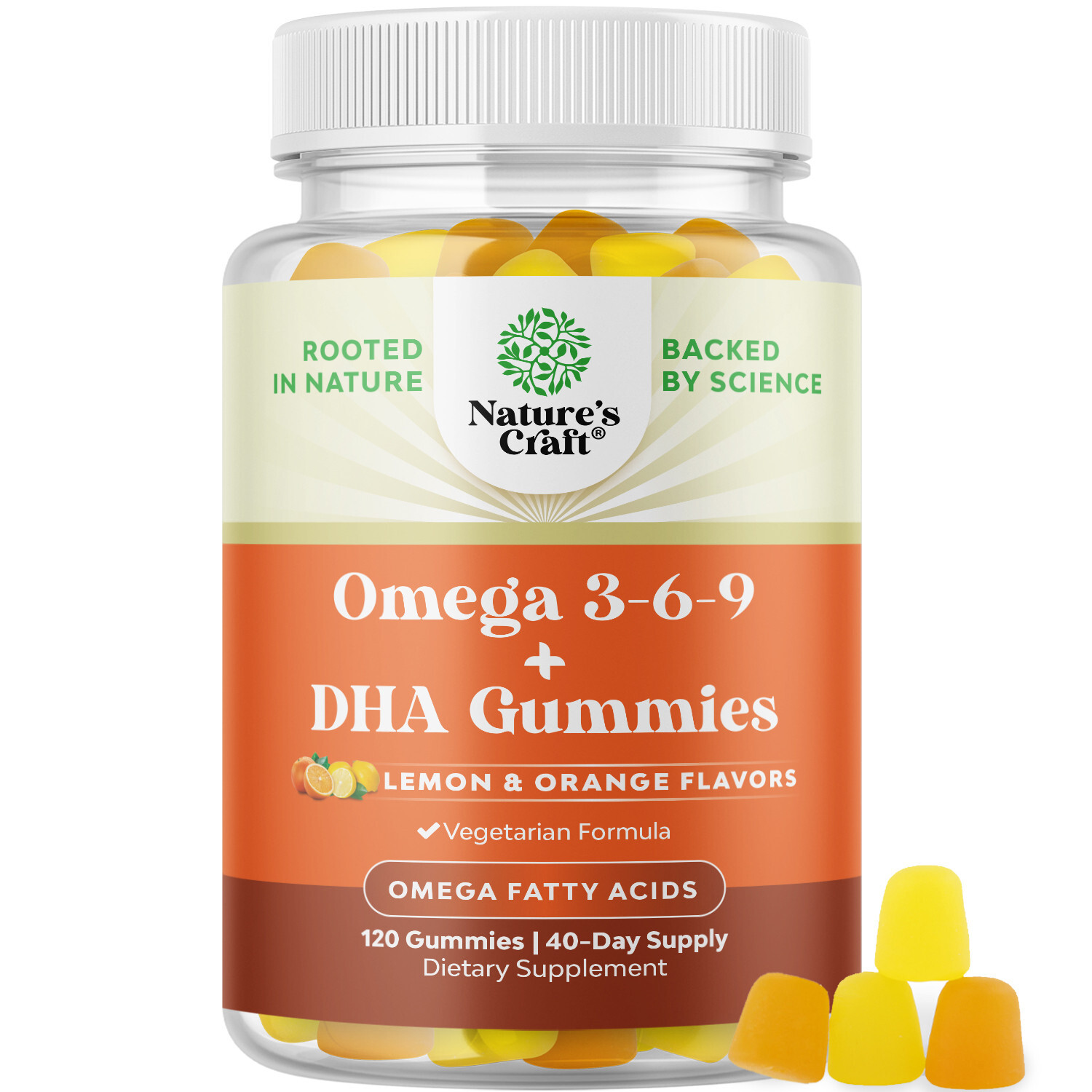 Vegetarian Omega 3 DHA Gummies for Adults – Brain Bone and Heart Joint Health