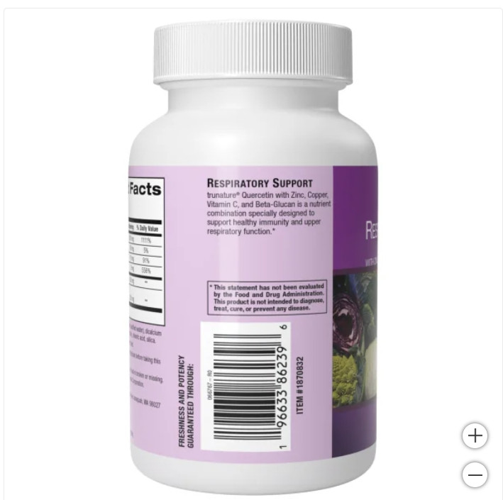 Immune Support Supplement w/ Vitamin C, Quercetin & Beta-Glucan Formula – 90 Ct.