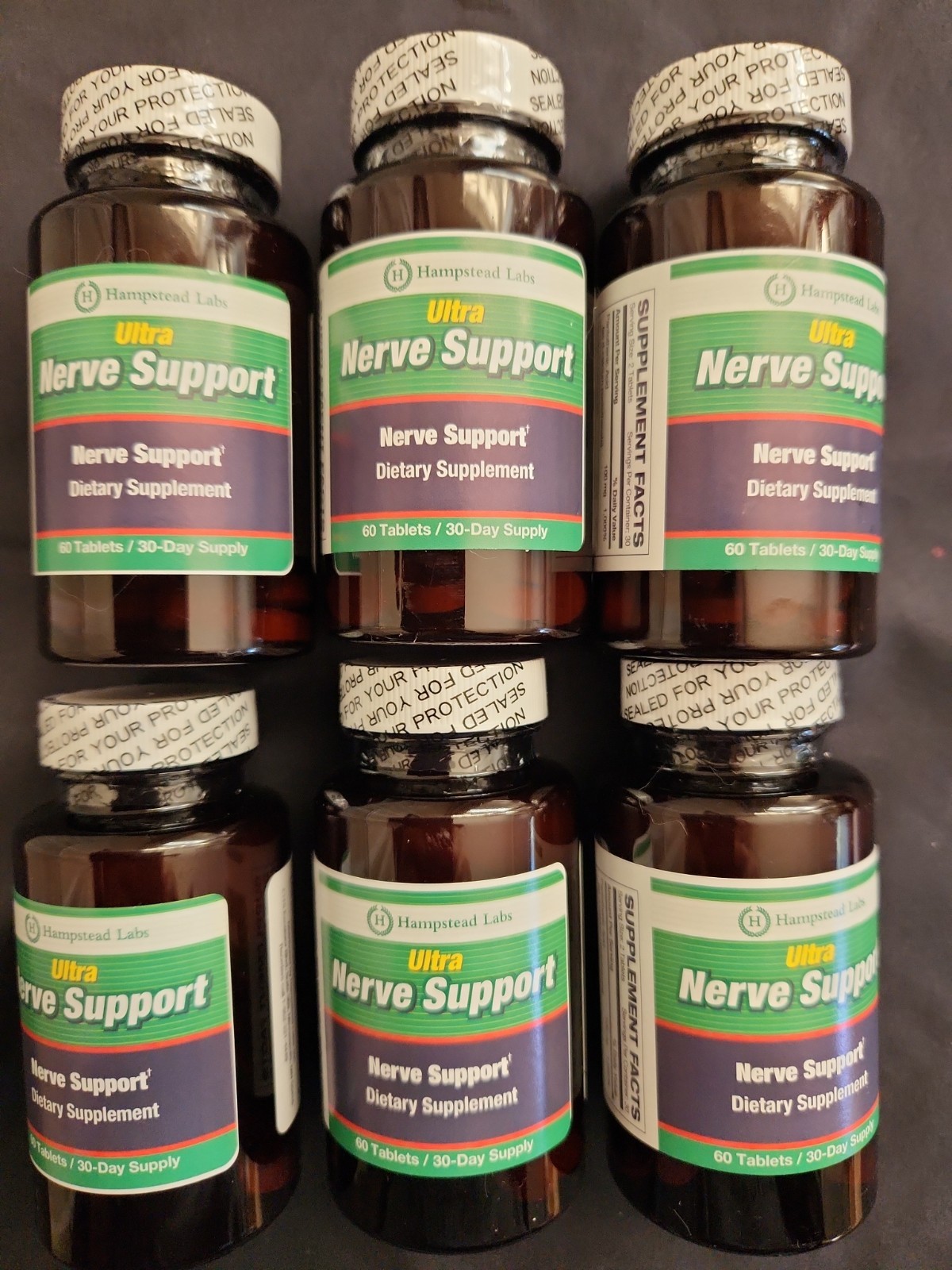 Ultra Nerve Support. Neuropathy & Circulation .Hampstead Labs. 6 New Bottles.