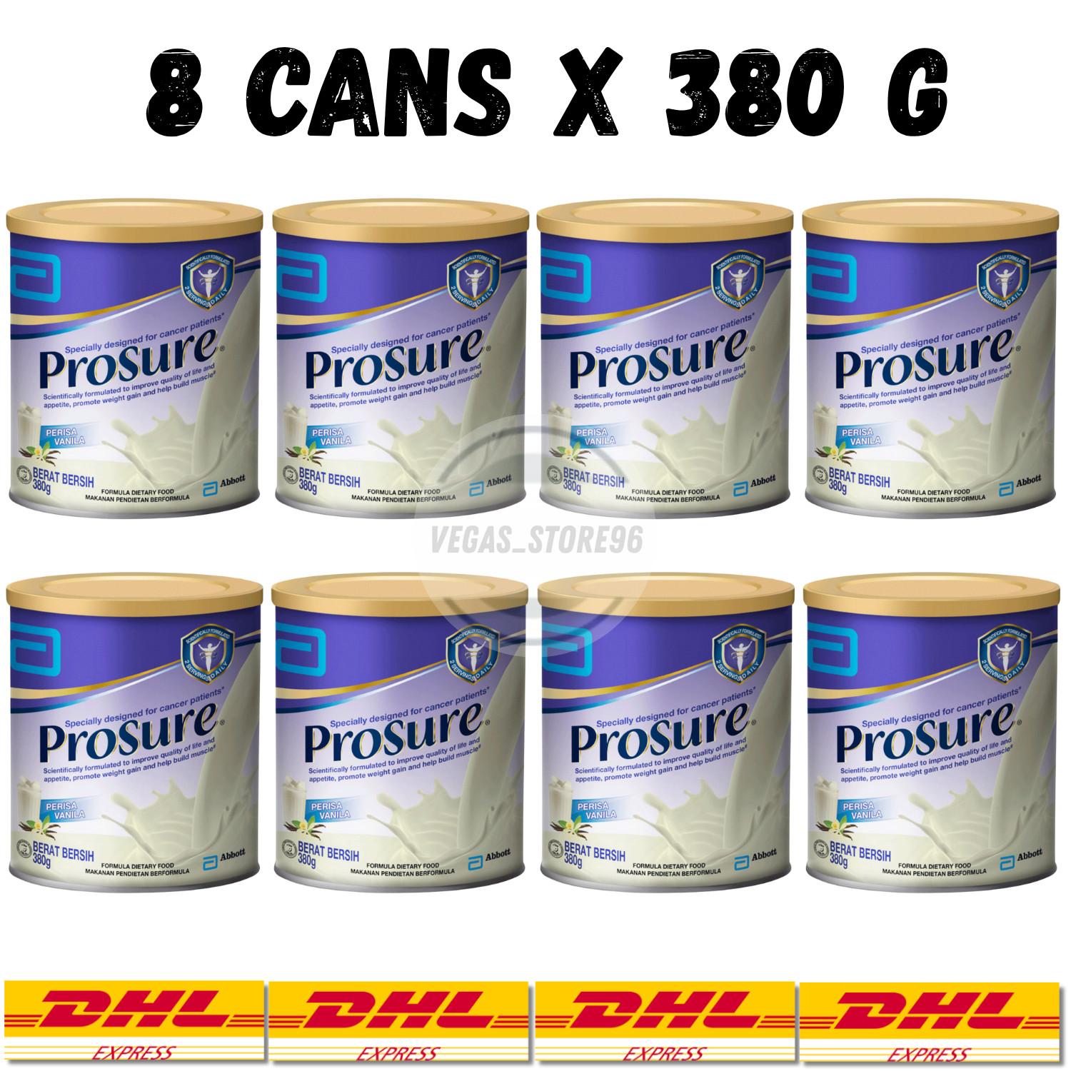 8X 380g Abbott Pro Sure Milk Improve Appetite High Protein Prebiotic EPA Vanilla