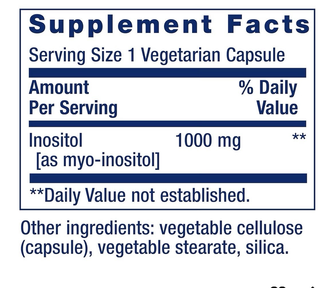 Life Extension Inositol 1000mg 360 Vegetarian Capsules Mood & Hormone Health