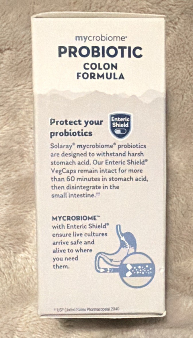 Solaray Mycrobiome Probiotic Colon Formula 50 Billion 18 Strains 30 VegCaps