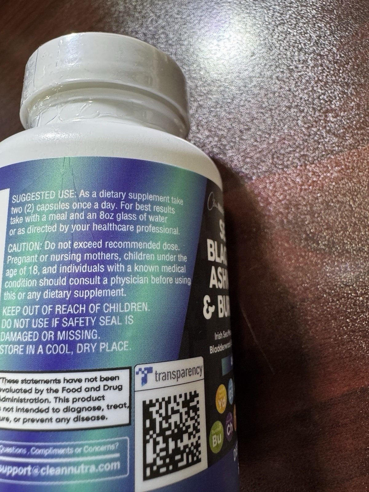 Clean Nutraceuticals Sea Moss Black Seed Burdock 60 Caps Exp 09/26