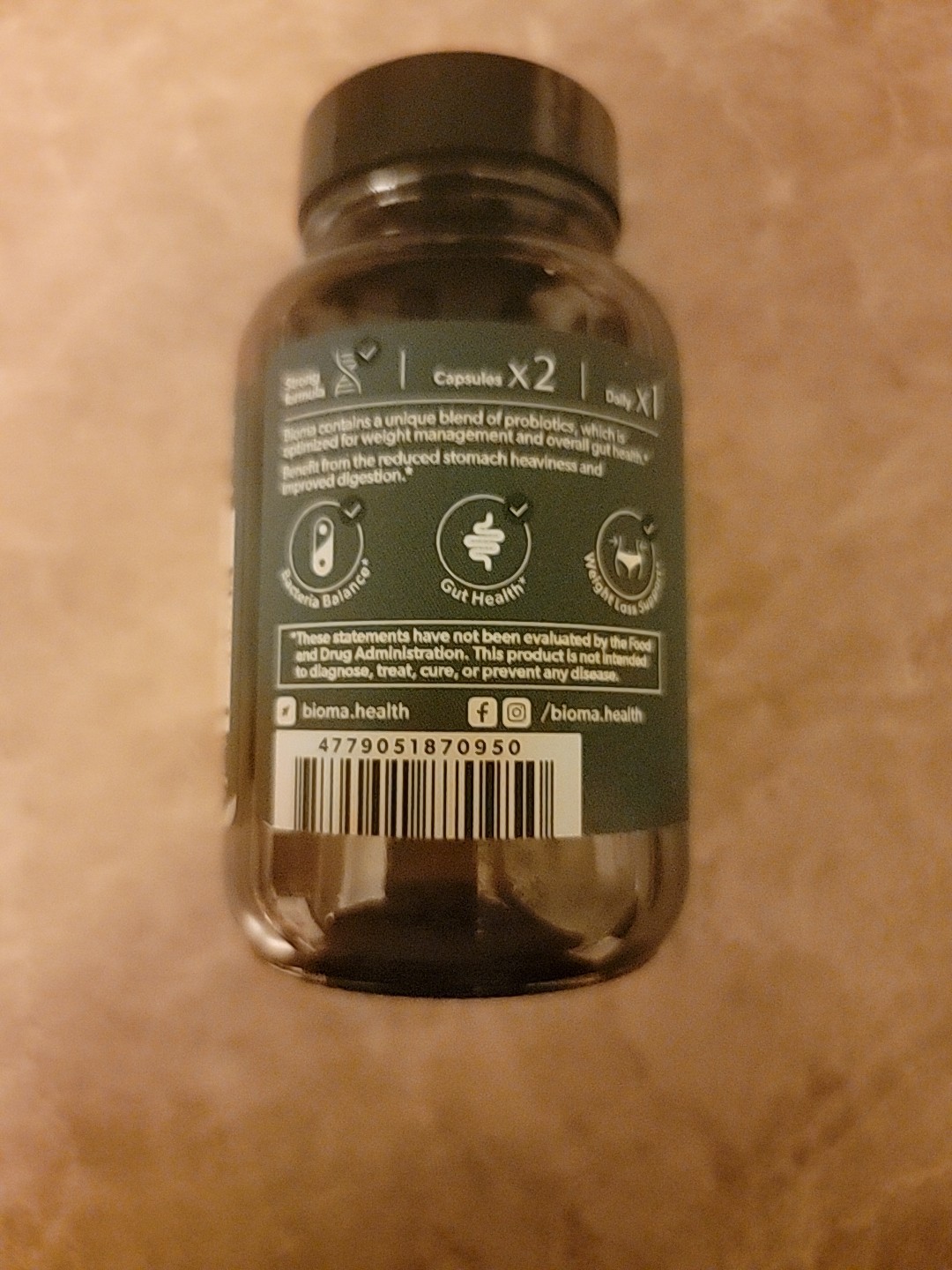 Bioma Probiotics Vegan Keto-Friendly 60 Capsules Digestive Health Support