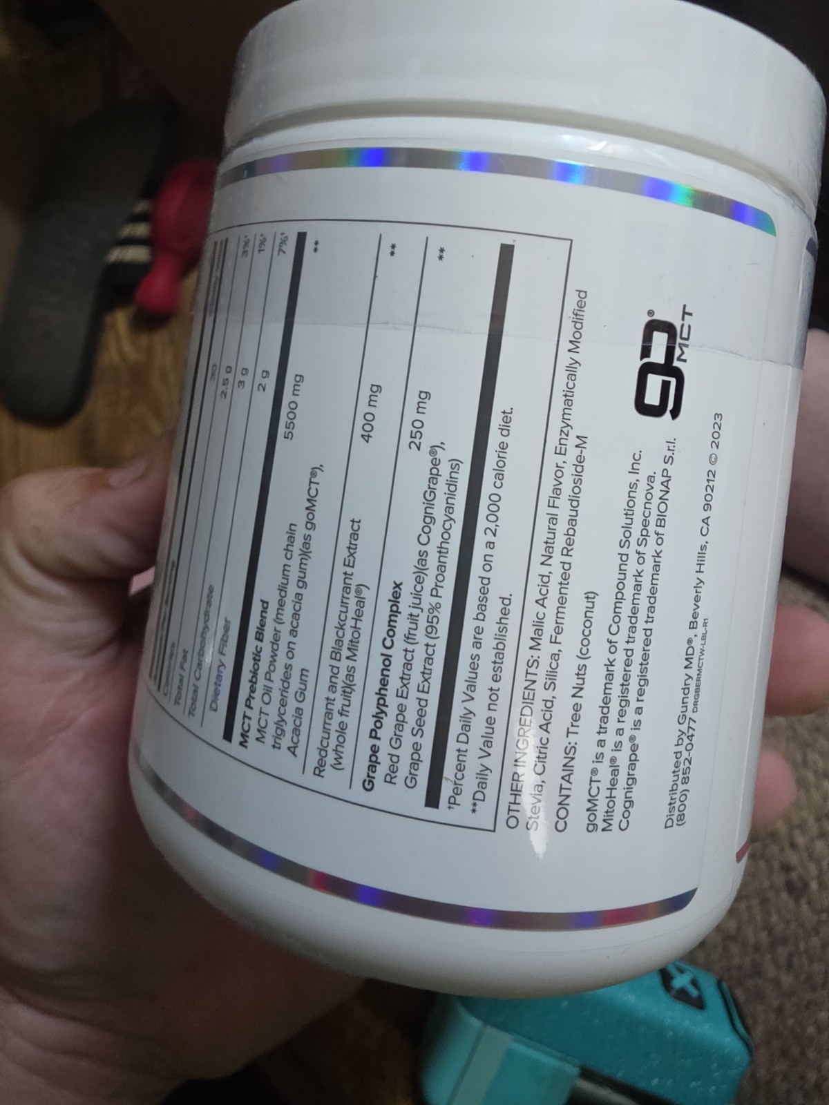 Gundry MD MCT Wellness Blueberry Lemonade Powder 8.25 oz Energy Brain Support