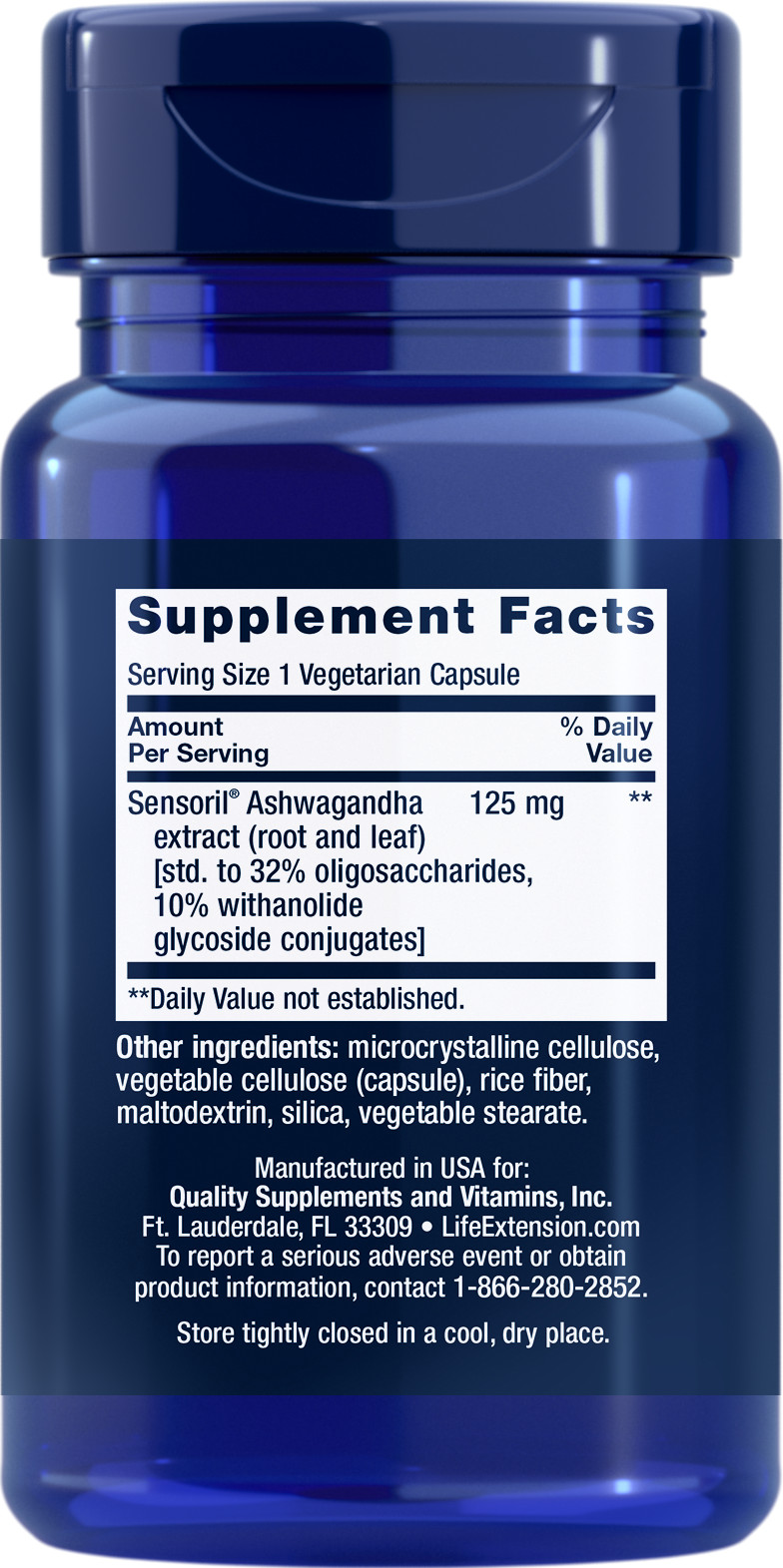 Life Extension Optimized Ashwagandha Extract 60 VegCaps (PACK of 2)