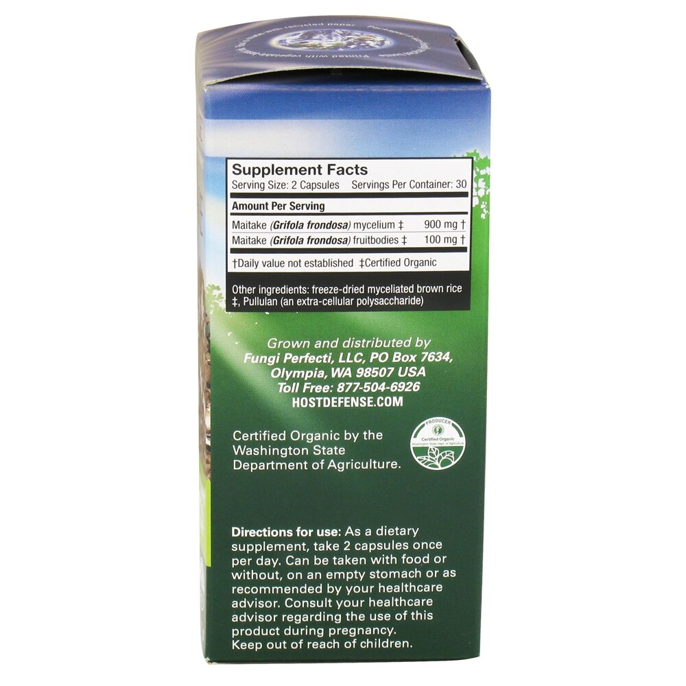 Fungi Perfecti Host Defense Maitake Cellular Support, 60 Vegetarian Capsules