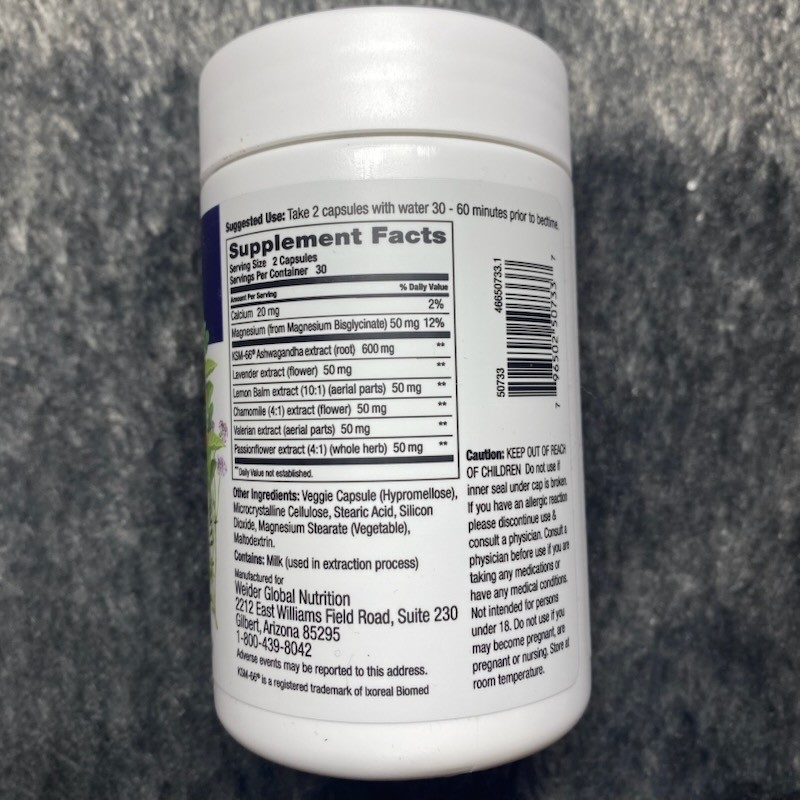 Weider Melatonin‑Free Sleep Support Magnesium & Herbal Extracts 60 Caps
