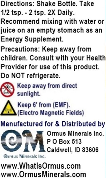 Golden Dead Sea Ormus Mental Health Pain Relief Skin Support Immunity 32oz