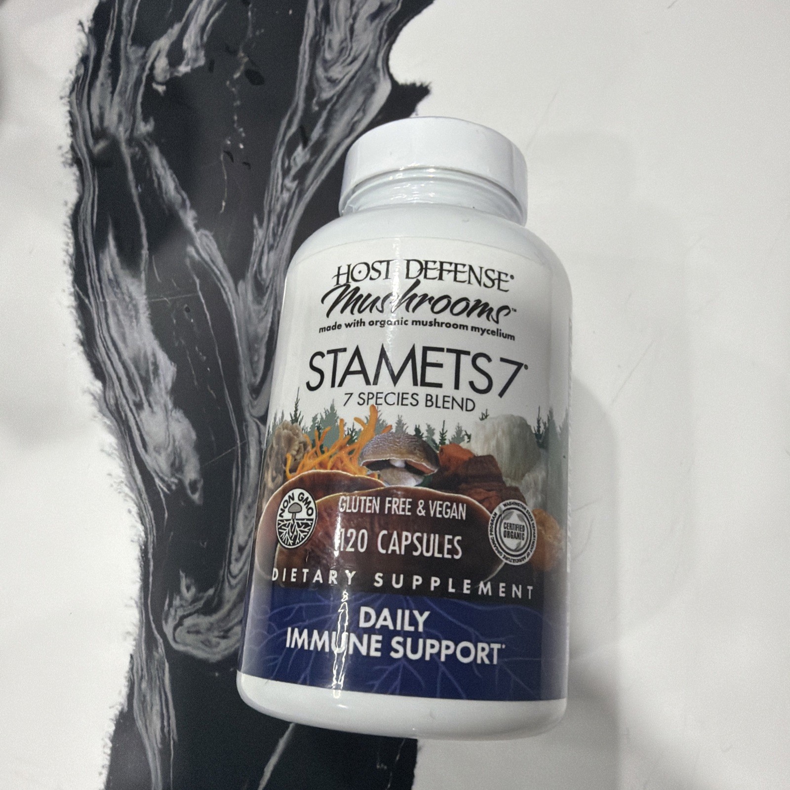 Host Defense Mushrooms, Stamets 7, Daily Immune Support, 120 Capsules