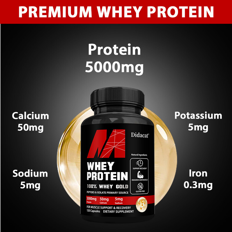 WHEY PROTEIN 5000MG WHEY GOLD PEPTIDES & ISOLATE PRIMARY SOURCE