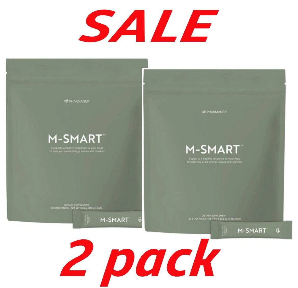 2-pack Nu skin pharmanex M-SMART Energy & Glucose Support Supplement – 08/2027